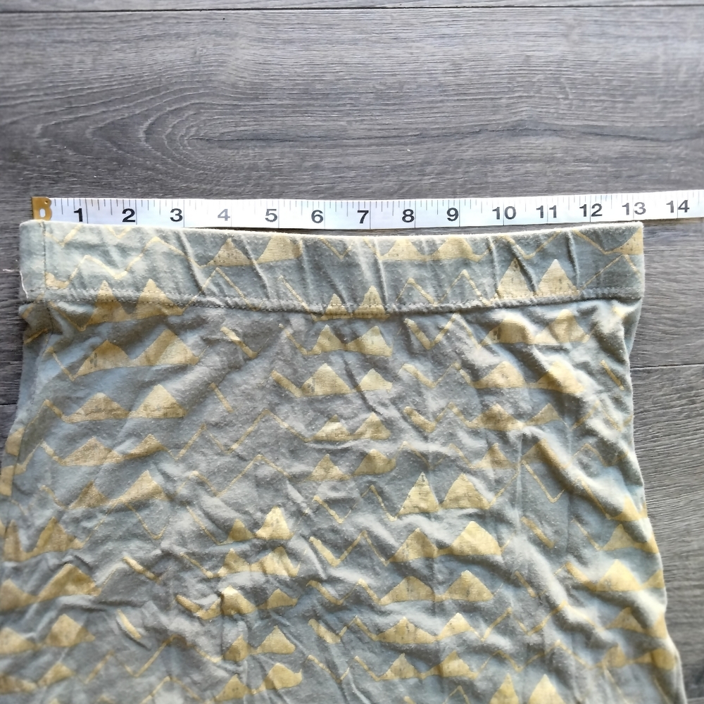 Thief & Bandit Handpainted Handmade in Halifax Canada Maxi Pull On Green Skirt S - Picture 10 of 11